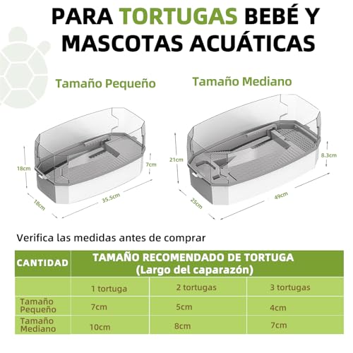 Escape-Proof 6.5 Gallon Turtle Tank Kit with Basking Platform & Filter - Acrylic Aquarium for Juvenile Turtles, Multi-Zone Habitat, Easy Water Change, Full View, White