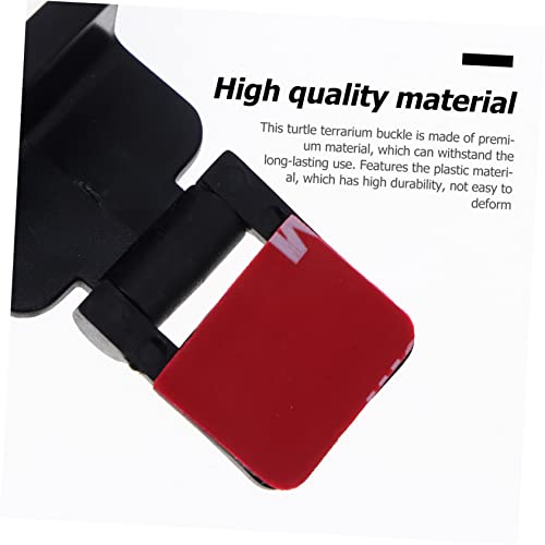 Mikikit Reptile Feeding Tank Buckle 4pcs Tortoise Breeding Box Latch Turtle Aquarium Accessory