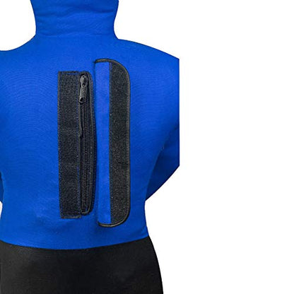 DALLX Kids Grappling Dummy for Fitness Training Practice Wrestling Judo Karate MMA Punching Dummy for Kids Jiu-Jitsu - UNFILLED - color: Blue