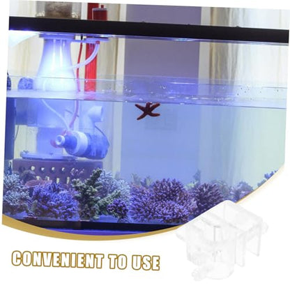 Kisangel Adjustable Aquarium Water Pipe Clamp Sturdy Acrylic Hose Clip Bracket for Fish Tank Easy Installation Water Hose Holder No Drill Design