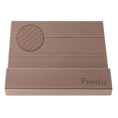 Foldable Yoga Mat, 72" x 24", 6/8/10/12mm - color: Coffee, size: 24" x 72" x 1/4"