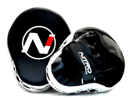 Focus Mitts | Boxing & Muay Thai Punching Pads | Kickboxing & MMA Training Punch Shield - color: Black