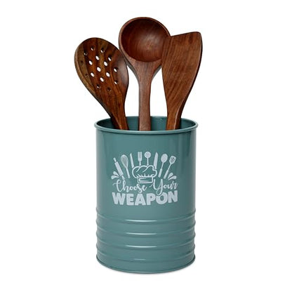 dudki Metal Cutlery Holder & Spoon Stand for Kitchen - Spoon, Knife, Fork, Chopstick, Cutlery Holder Kitchen Organizer Stand Dining Multifunctional Stand Choos Your Weapon (Moss-Green) - color: Moss-Green