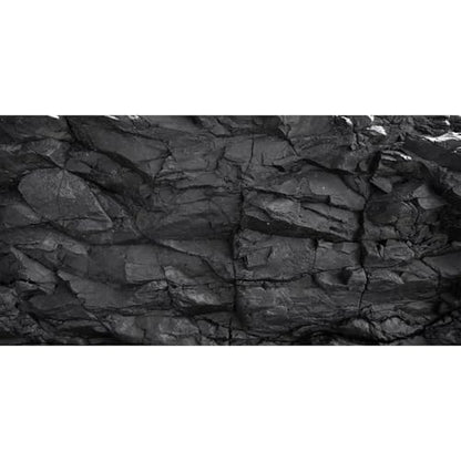 48x20 inches Stone Aquarium Background Black Rock Fish Tank Background Rocky Terrarium Backdrop Polyester