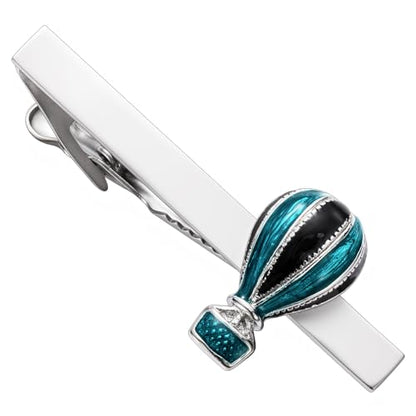 HAWSON 2/2.2 Inch Various Tie Clips for Men Unique, Personalized Novelty Tie Bars Pins Tacks, Funny Theme Wedding Holiday Gifts for Husband Groomsmens - style: Hot Air Balloon