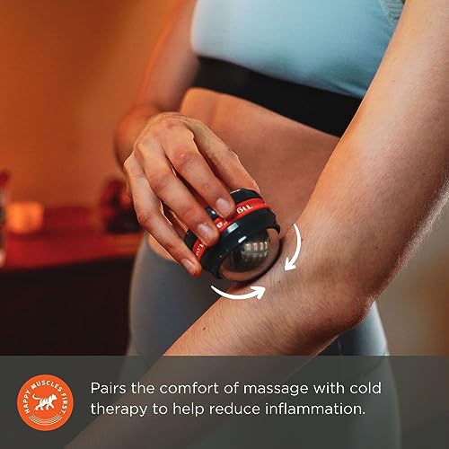 Tiger Tail Knotty Tiger ICE Cold Roller Massage Ball - Deep Muscle Tissue Cold Therapy Tool for Neck, Back, Legs, Arms, Shoulders, Stomach, Feet, and Hands - Myofascial Trigger Point Release