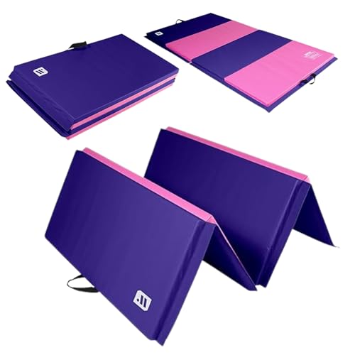 We Sell Mats Folding Exercise Mat - 2" Thick X-Large 4x8' - color: Purple / Pink