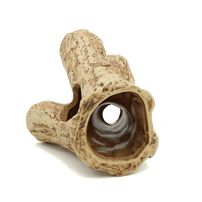 Aquarium Cave Tree Stump Hole for Betta Fish, Shrimp, Cichlid Rock Cave Stone Betta Fish Hideout Cave Decorations (Styles 3)