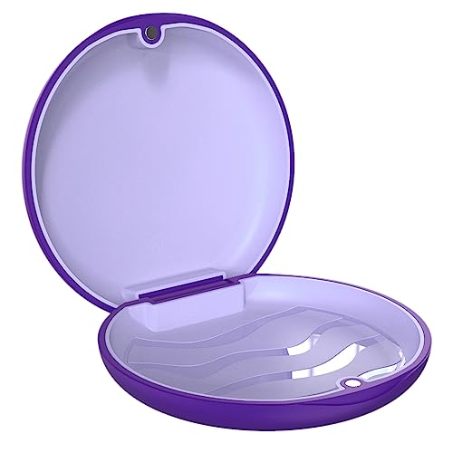 ARGOMAX Retainer Case with Silicone Inner & Magnetic Closure - color: Purple