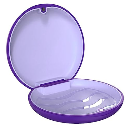 ARGOMAX Retainer Case with Silicone Inner & Magnetic Closure - color: Purple