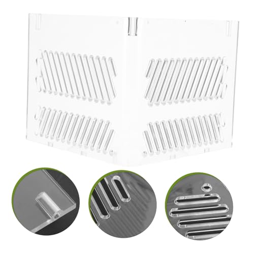 LIOOBO Aquarium Sand Guard Fish Tank Isolation Grid Plate Acrylic Divider for Corner Tanks
