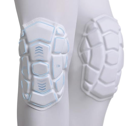 Wrestling Long Knee Pads Compression Leg Sleeves - color: White, size: X-Small