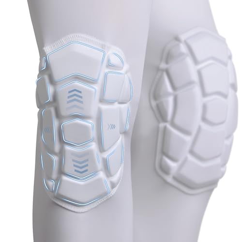 Wrestling Long Knee Pads Compression Leg Sleeves - color: White, size: Medium