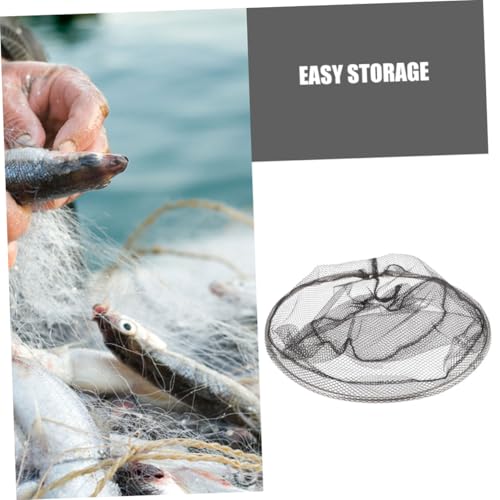 PRETYZOOM 4pcs Foldable Fishing Landing Net Heads 40cm Stainless Steel Frame Replacement Mesh Bags for Freshwater and Saltwater Trout Fishing