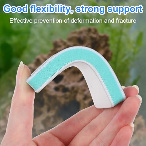 5Pcs Double Sided Aquarium Sponge Brush, Dual-Action Fish Tank Glass Scraper and Sponge for Aquarium Glass, Home Kitchen(Green)