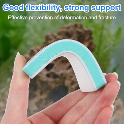 5Pcs Double Sided Aquarium Sponge Brush, Dual-Action Fish Tank Glass Scraper and Sponge for Aquarium Glass, Home Kitchen(Green)
