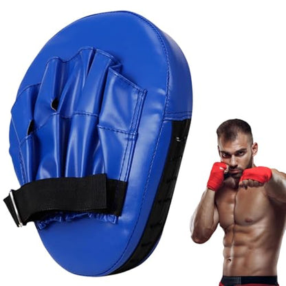 Boxing Target Pad Thick Adjustable Punching Curved Focus Mitts - color: Blue