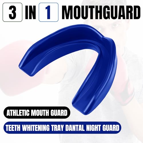 Kathfly 50 Pcs Football Mouth Guards Bulk Sports Mouthpieces - color: Dark Blue