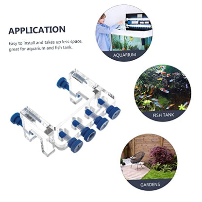 GALPADA 3pcs Acrylic Titration Pump Hose Fixing Rack Drip Hose Clamp for Fish Tank Adjustable Water Tube Holder for Aquarium Easy Installation Without Tools Organizes Storage