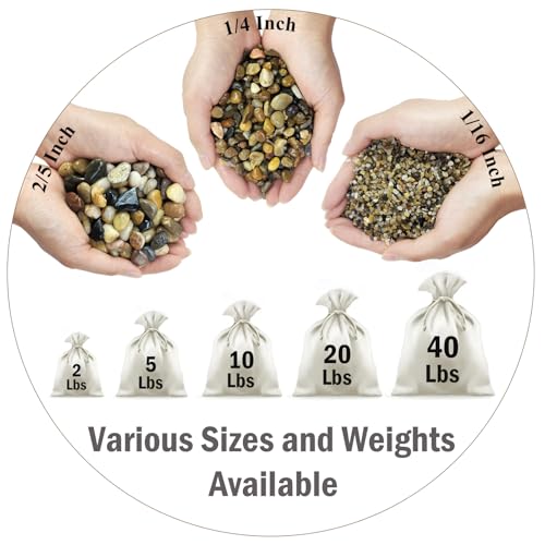 20lbs Fish Tank Sand, 1/16 inch Small Aquarium Gravel. Decorative Pea Gravel River Rocks for Air Plants, Vase Fillers, Landscaping and Succulent Soil Cover - size: 1/16 Inch
