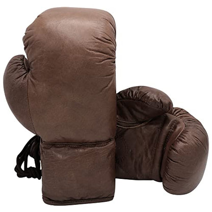 G4 Vision Antique Leather Cowhide Punch Bag Vintage Punching Bag with Boxing Gloves Punchbag Heavy Bags MMA 4ft