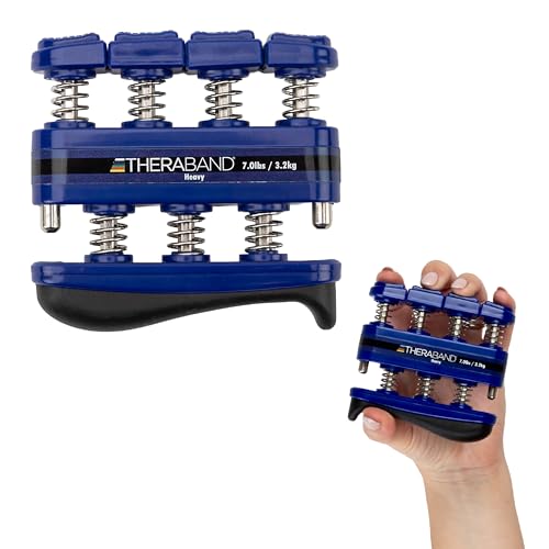 TheraBand Finger Exerciser — Hand & Finger Strengthener for Grip, Dexterity, Arthritis & Rehab — Spring-Loaded, Isolates Each Finger