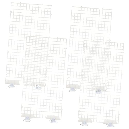 Aquarium Isolation Panel Lattice Plate Set 4pcs 30x15cm Suction Cups for Fish Tank Divider Spliced Aquarium Supplies Random Color