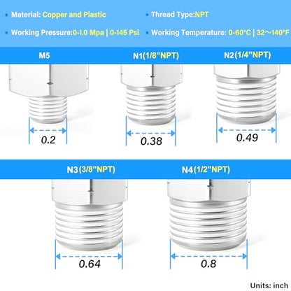 TAILONZ PNEUMATIC Male Elbow 4mm Tube OD x UNF 10-32 Thread 90 Push to Connect Fittings PL4-U10 (Pack of 10) - size: 4mm OD UNF 10-32