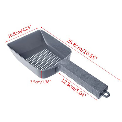 for Litter Scoop Plastic Pet Shovel for Dog Sand Sifter Poop Sieve Cleaning Tool with Hanging Hole Easy to Clean Supplies Pet Supplies Pet Supplies Amphibians Supplies Pet Pet, gray
