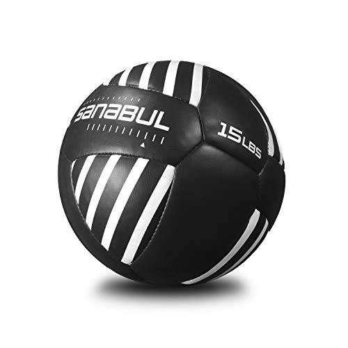 Sanabul Lab Series 14-inch Medicine Ball for Exercise Cross Training Essential Core Workouts and Explosive Fitness Exercises Weighted Ball - size: 15 lbs