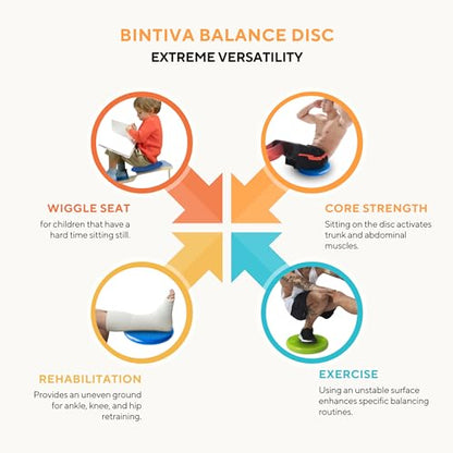 Wobble Cushion Balance Disc - Wobble Disc & Wiggle Seat, Balance Pads for Physical Therapy, Wobble Disk, Sensory Room Equipment - Wobble Seat - color: W Cover - Dark Gray