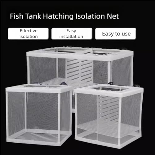 Suspended Aquariums Breeding Box Clear Isolation Net for Fishtanks with Easy Installation Nursery Divider
