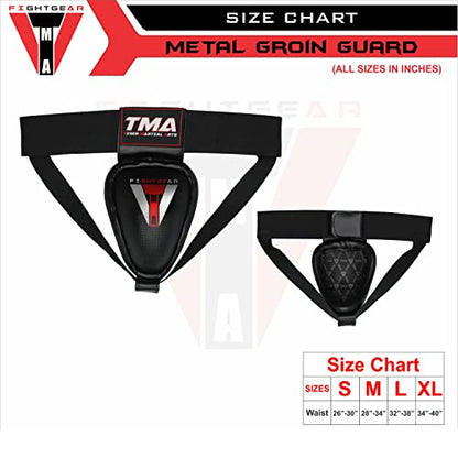 TMA Metal Pro Groin Guard Protector MMA Cup Boxing Abdo Muay Thai Steel Iron