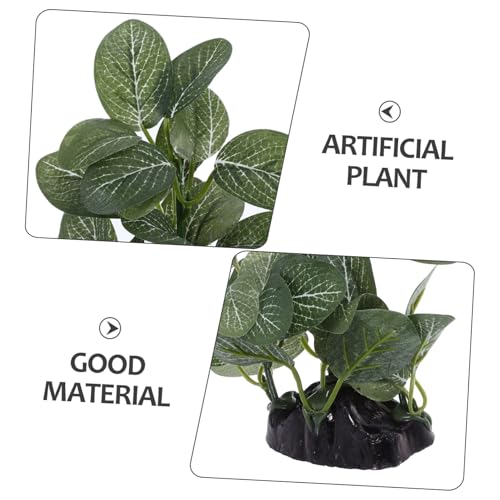 PRETYZOOM Realistic Artificial Aquarium Plants Plastic Water Grass Decor for Fish Tank Vibrant Aquatic Landscape Ornament with Base for Betta Hiding Spots Easy