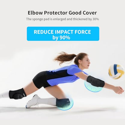 Volleyball Elbow Pads Kids 2XS-XL -Breathable Elbow Protector Teenagers Men Women Dancing Skating Football arm pads - size: X-Small