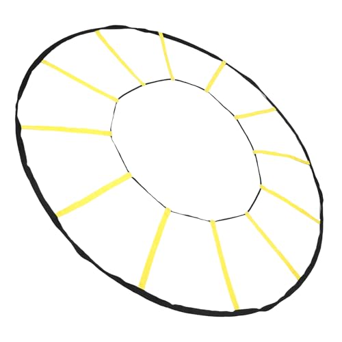 Keenso Circular Speed Ladder, Nylon Agility Trainer for Soccer and Basketball, 12 Rungs Enhance Footwork and Speed Control for Outdoor or Indoor Training