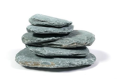 River Slate Stone Natural Rocks(18lbs, 3~9 inches,13pcs) for Aquariums, paludariums, Terrariums, Reptile, and Amphibian Enclosures Decorative of Stream's Caves and Caverns - size: 15 River Slate Stone(3-9 inches,18lbs)