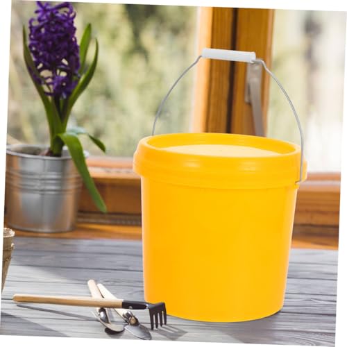 Plastic Storage Bucket with Lid Durable Food Storage Pail for Kitchen Laundry and Household Use Versatile Oil Milk and Bin Portable Design for