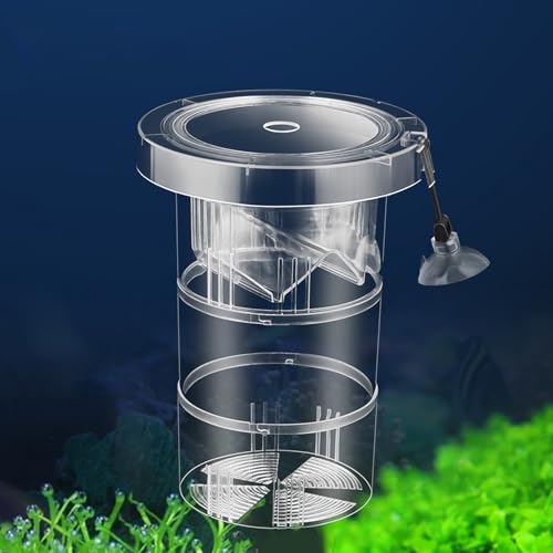 Aquarium Fry Nursery – Compact Breeding Chamber, 12x12x12cm Divider Habitat, Easy Install Structure | Aquatic Care Equipment with Isolation Space for Guppy Shrimp Betta Saltwater Organisms Recovery