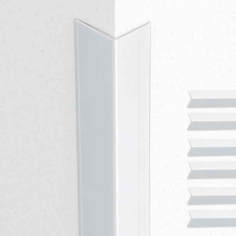 Proflex Wall Corner Protector - Clear 2 inch x 60 inch - Pack of 6 - Self Adhesive Corner Guards for Walls Edge Protection – Easy to Apply – No Tools Needed