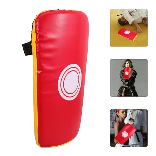 Red PU Martial Arts Strike Shield Kick Pad for Sports Training