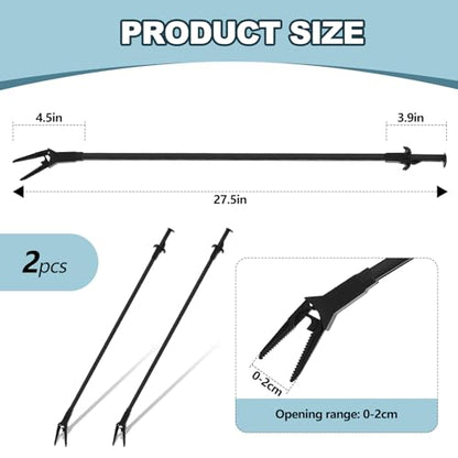 2 Pcs Plastic Aquarium Tongs Long Aquarium Tweezers Multi Purpose Trimming Feeding Aquariums Tools for Fresh Water Saltwater Fish Tanks Coral Plant (27 Inch) - size: 27 Inch