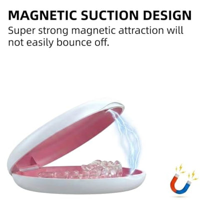 ARGOMAX Retainer Case with Silicone Liner, Magnetic, White - color: White