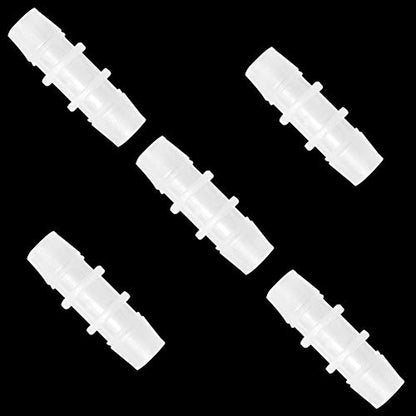 Plastic Hose Barb Fitting 1" x 1" Pipe Connectors Joint Splicer Mender Adapter Union for Aquarium Household Adapters Fuel Gas Liquid Air (Pack of 5) - size: 1 Inch-5pcs