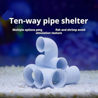 Safe Realistic Tube Shelter House Aquarium Landscape Decoration Cave Hideouts Place for Pet Fish and Shrimp Pet Fish Shelter Place
