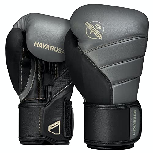 Hayabusa T3 Boxing Gloves - Sparring - color: Charcoal/Black, size: 12oz