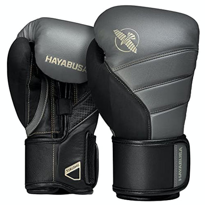 Hayabusa T3 Boxing Gloves - Sparring - color: Charcoal/Black, size: 12oz