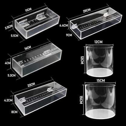 Fishing Photo Tank Acrylic Aquarium Transparent Hatching Incubator Case Fish Isolation Box S or L Size- 25x4.4x9cm