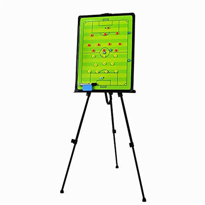 FantasyDay Soccer Coaching Tactical Board, Portable Magnetic Football Coach Blackboard Futsal Tactics Strategy Board - Sport Gift Training Assistant Equipment KIt with Player Markers, Pen and Eraser