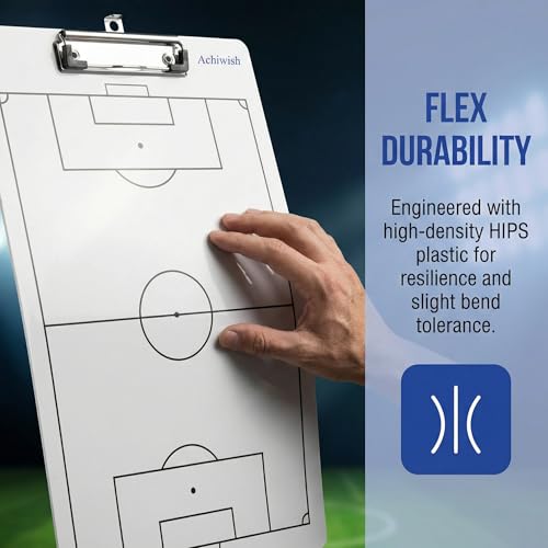 Soccer Clipboard for Coaches, Double-Sided Dry Erase Board - style: Soccer